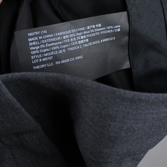 NWOT Theory Treeca 2 Slim Cropped Office Pant in Stretch Wool - Business, Office - Picture 11 of 11